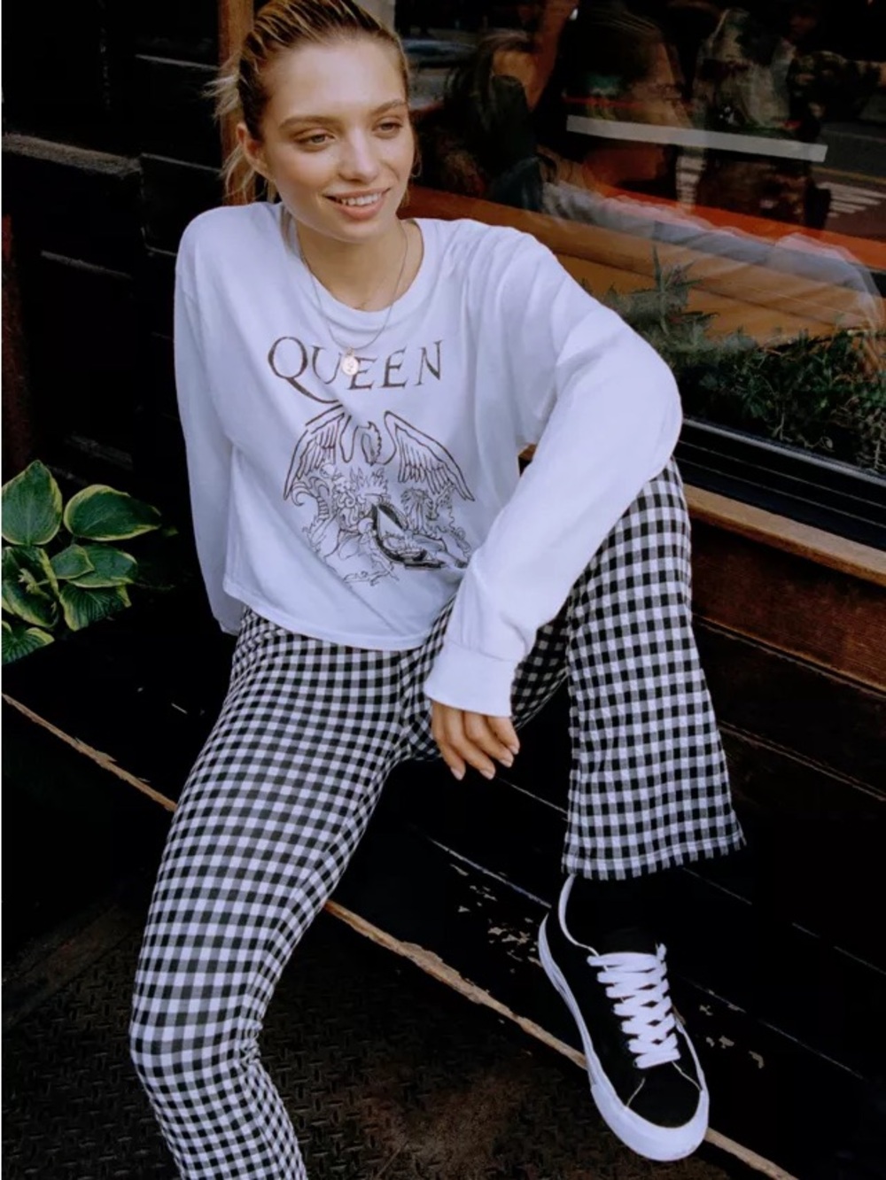 Urban Outfitters Ankle Length Checked Pants